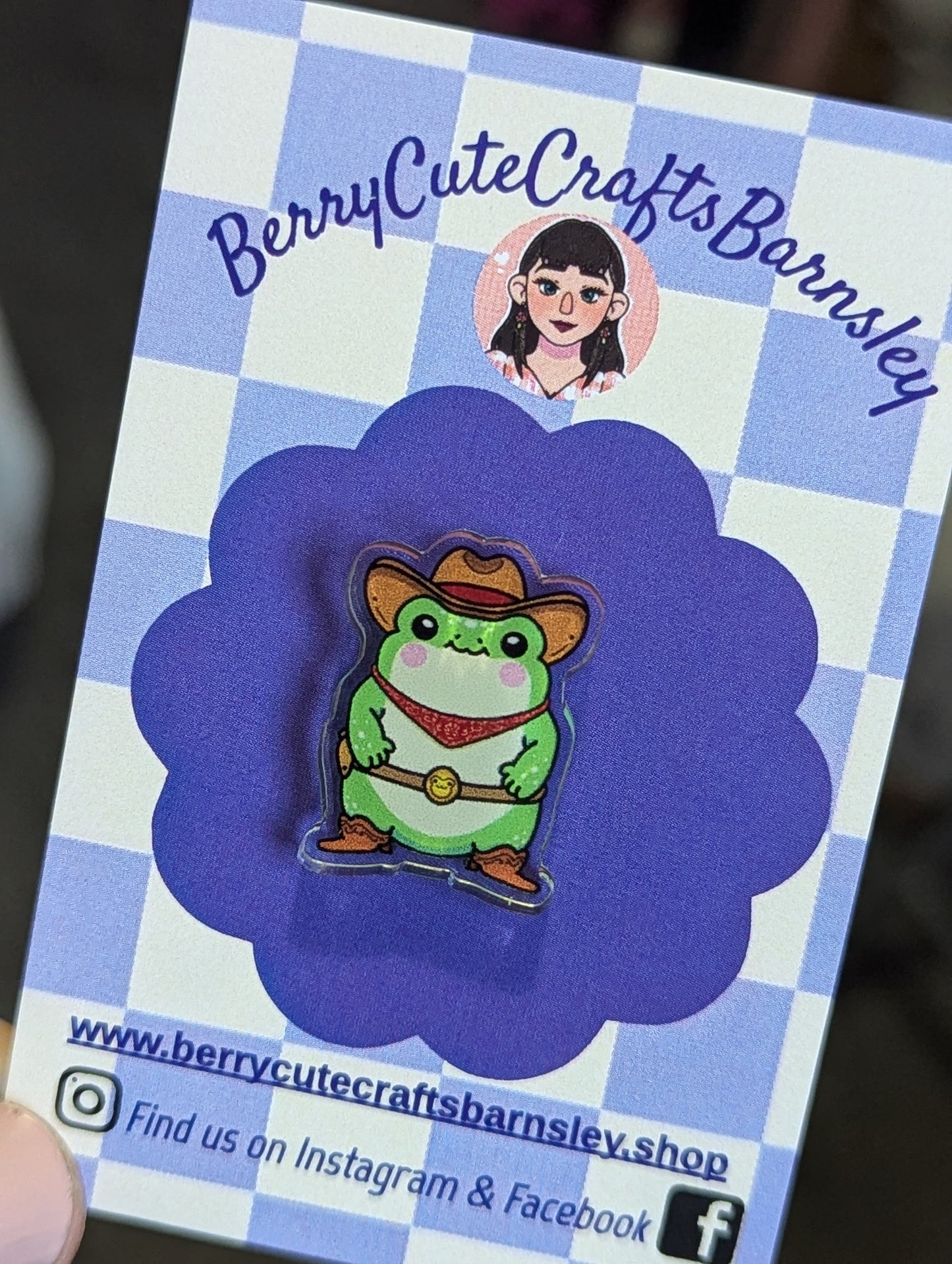 Sheriff Hops acrylic pin badge