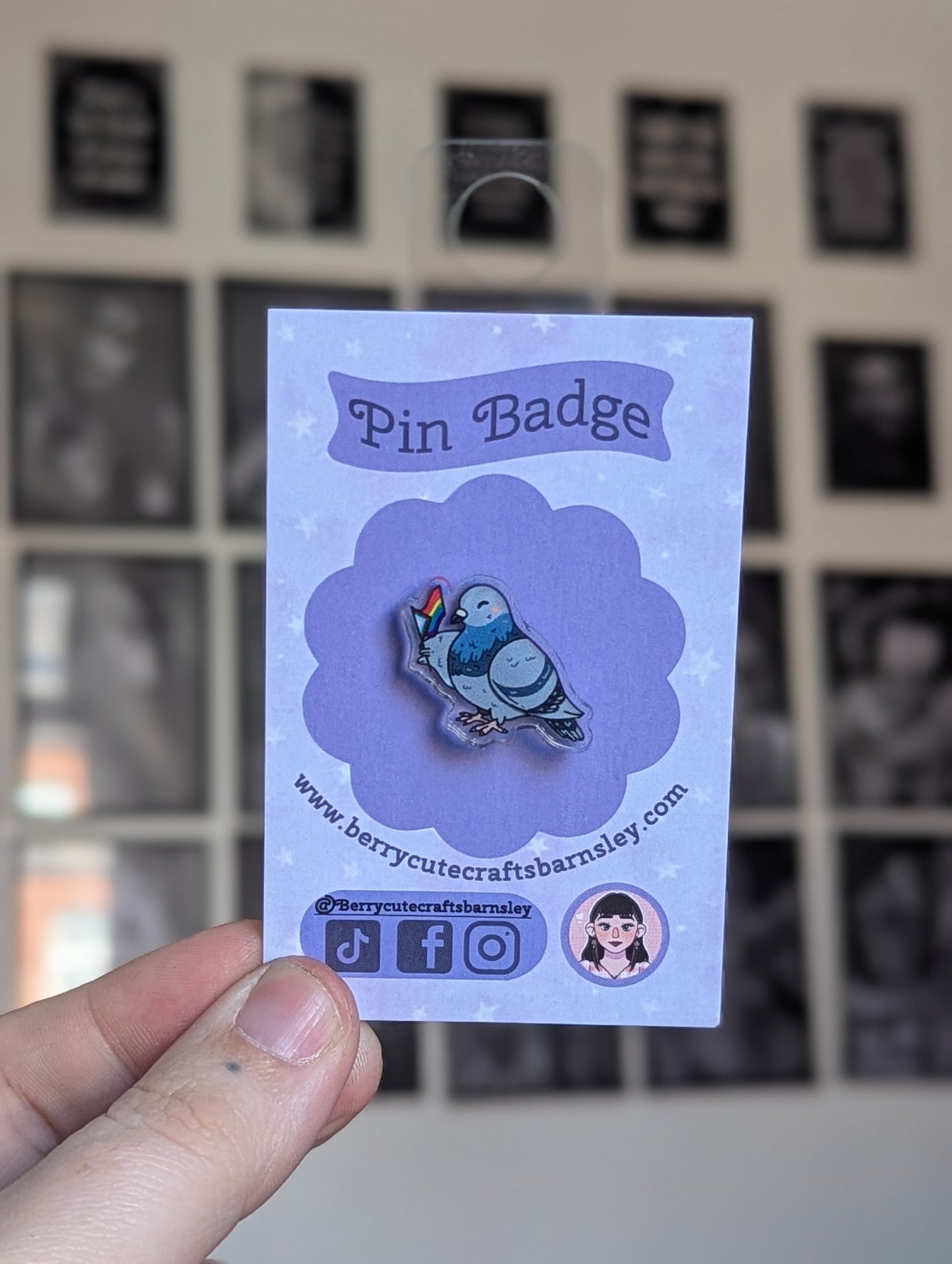 Pride pigeon Gerard pin