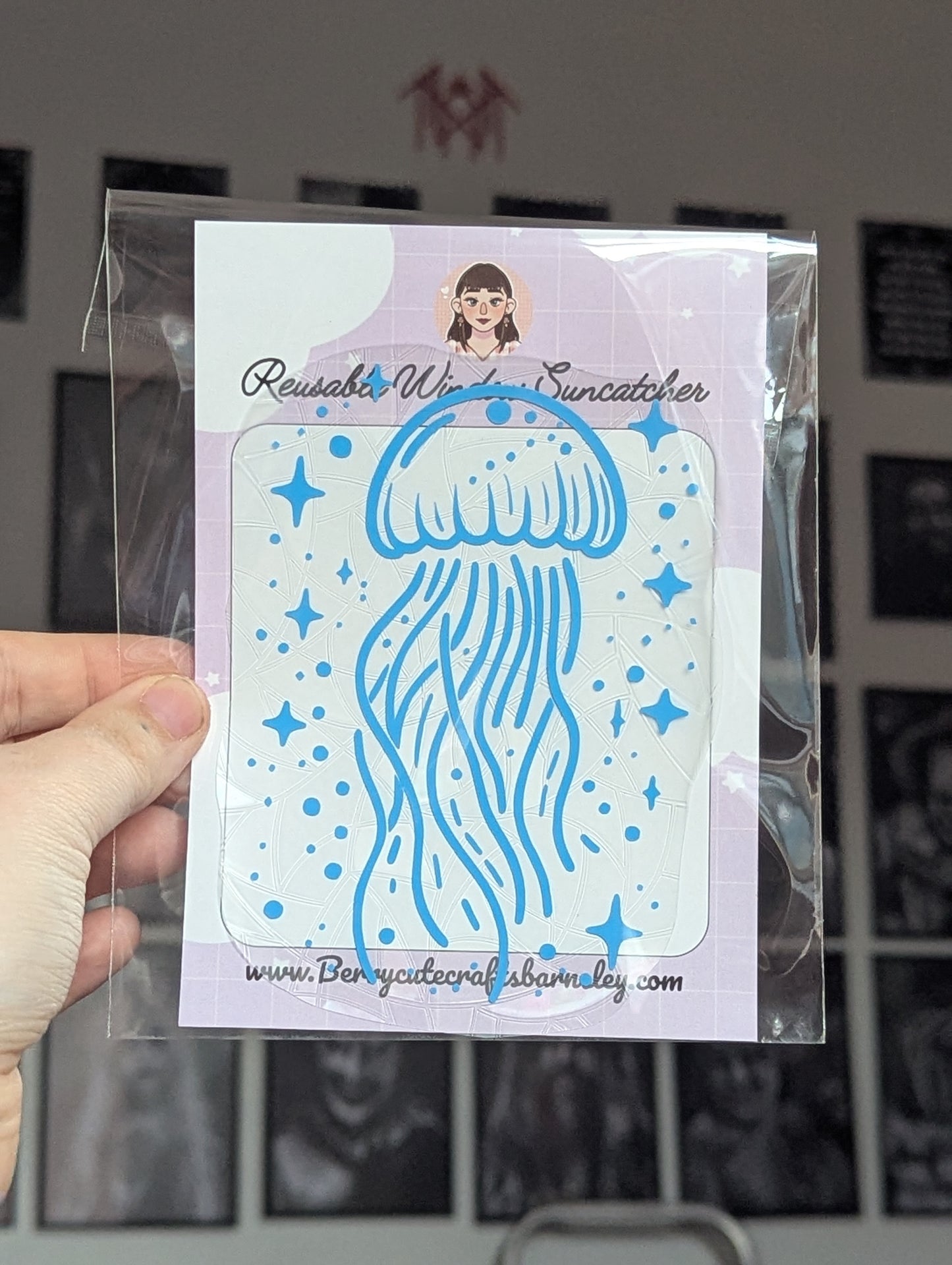 Sparkly jellyfish suncatcher
