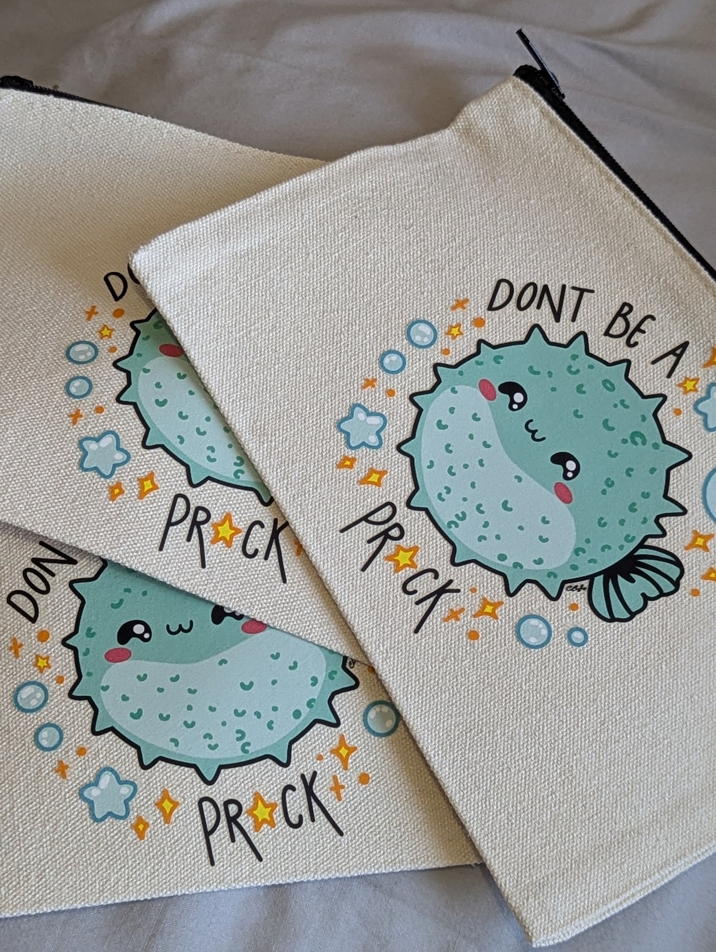 Dont be a pufferfish Zip case