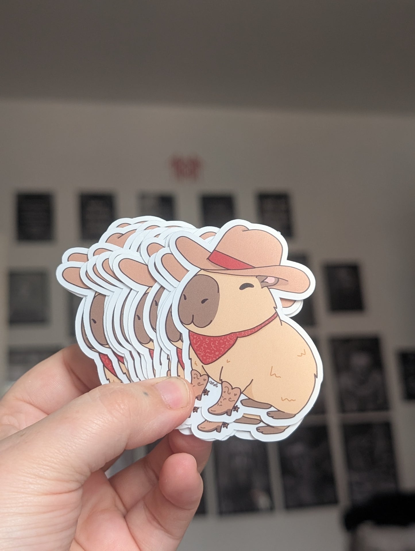 Cowboy honey matte sticker