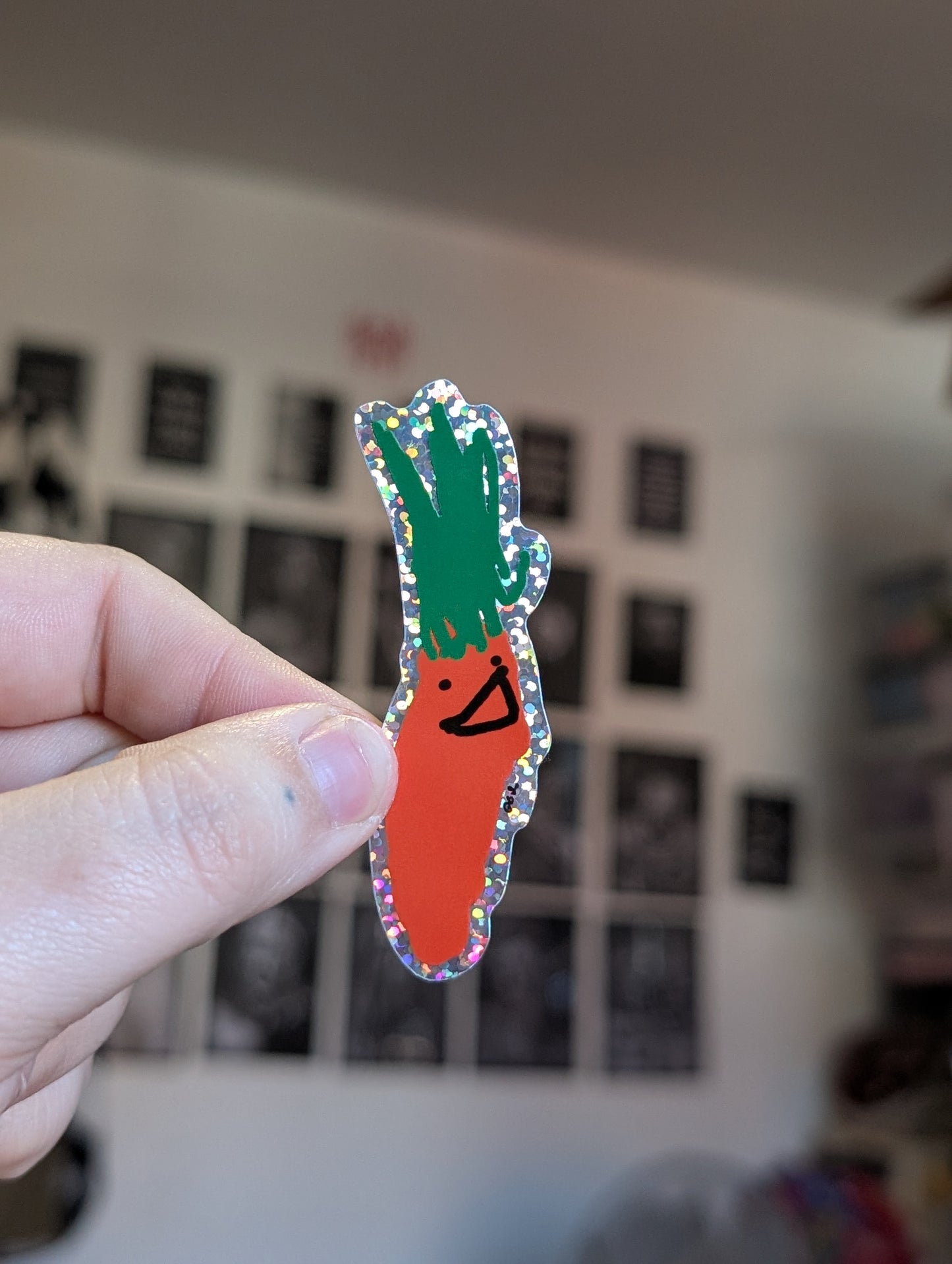 Carrot sparkle sticker