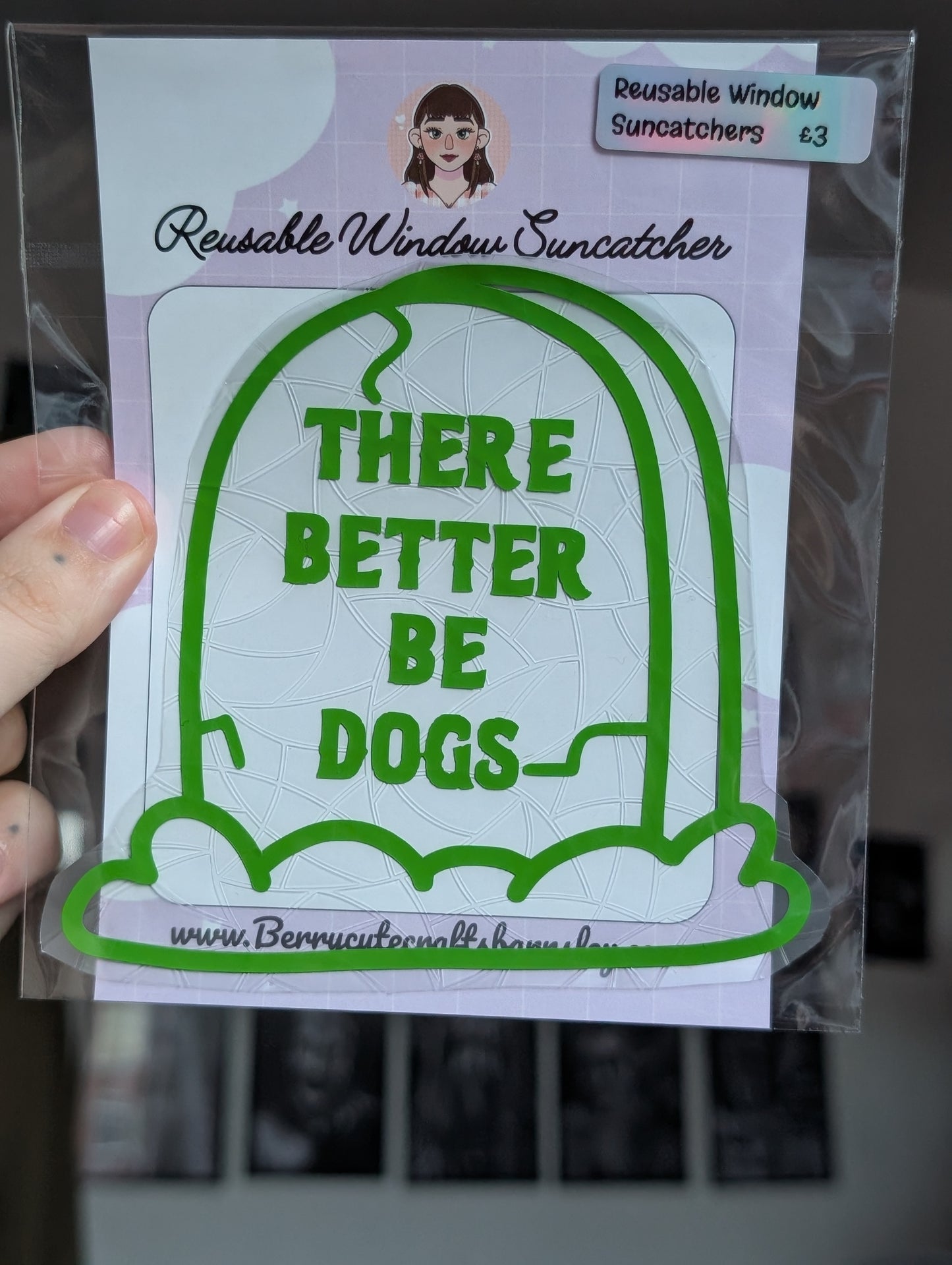 There better be dogs green suncatcher