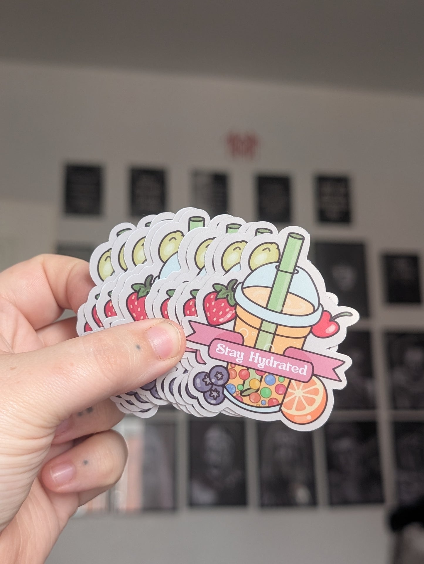 Bubble tea matte sticker