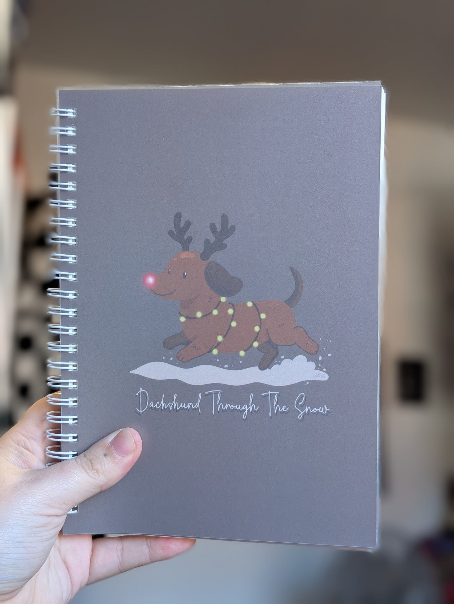 Daschund through the snow A5 Notebook