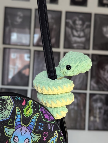 Green and yellow baby snake