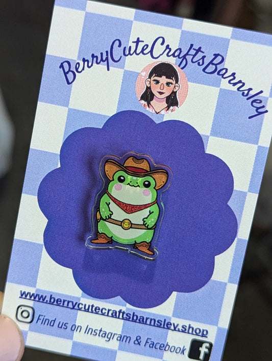 Sheriff Hops acrylic pin badge