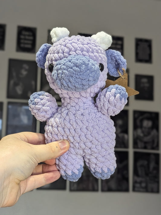 Lavender cow plush