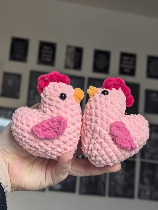 Love heart chickens