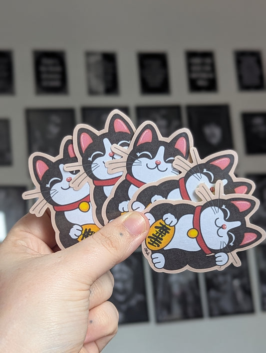 Lucky lucky cat stickers