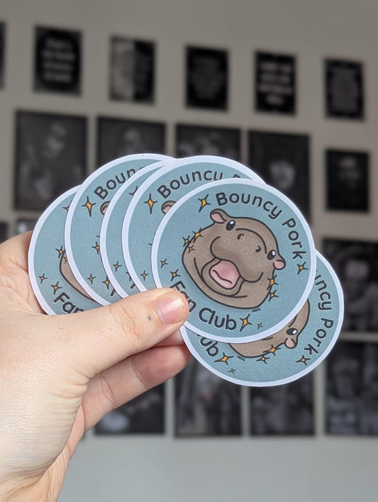 Moo deng appreciation club sticker