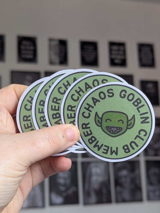 Chaos goblin club member sticker
