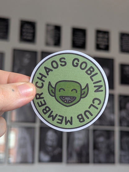Chaos goblin club member sticker