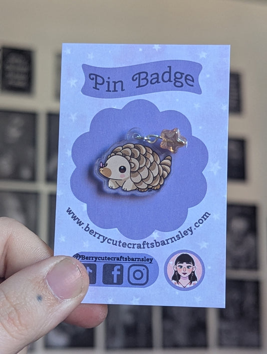 Grace the echidna charm pin