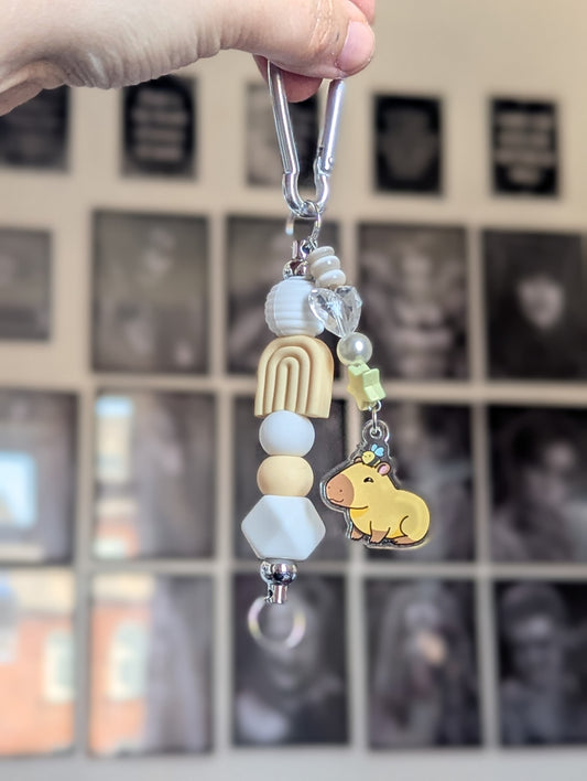 Honey and bert charm bead keyring