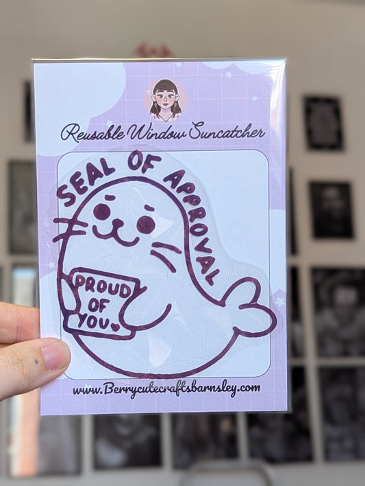 Seal of approval Holo purple suncatcher