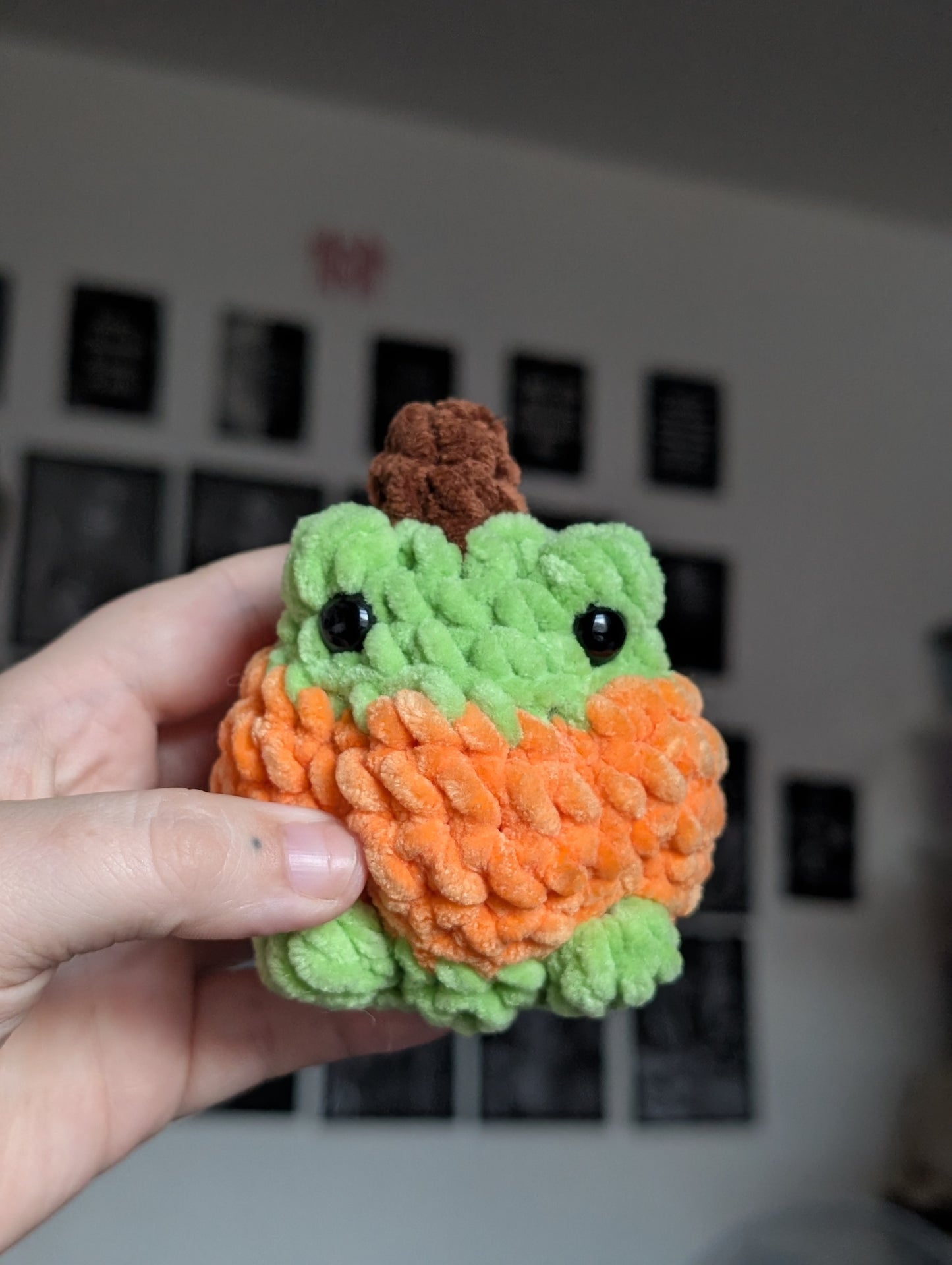 Pumpkin froggie plush