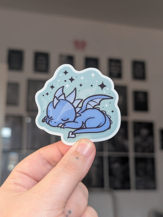 Snoozy dragon sticker