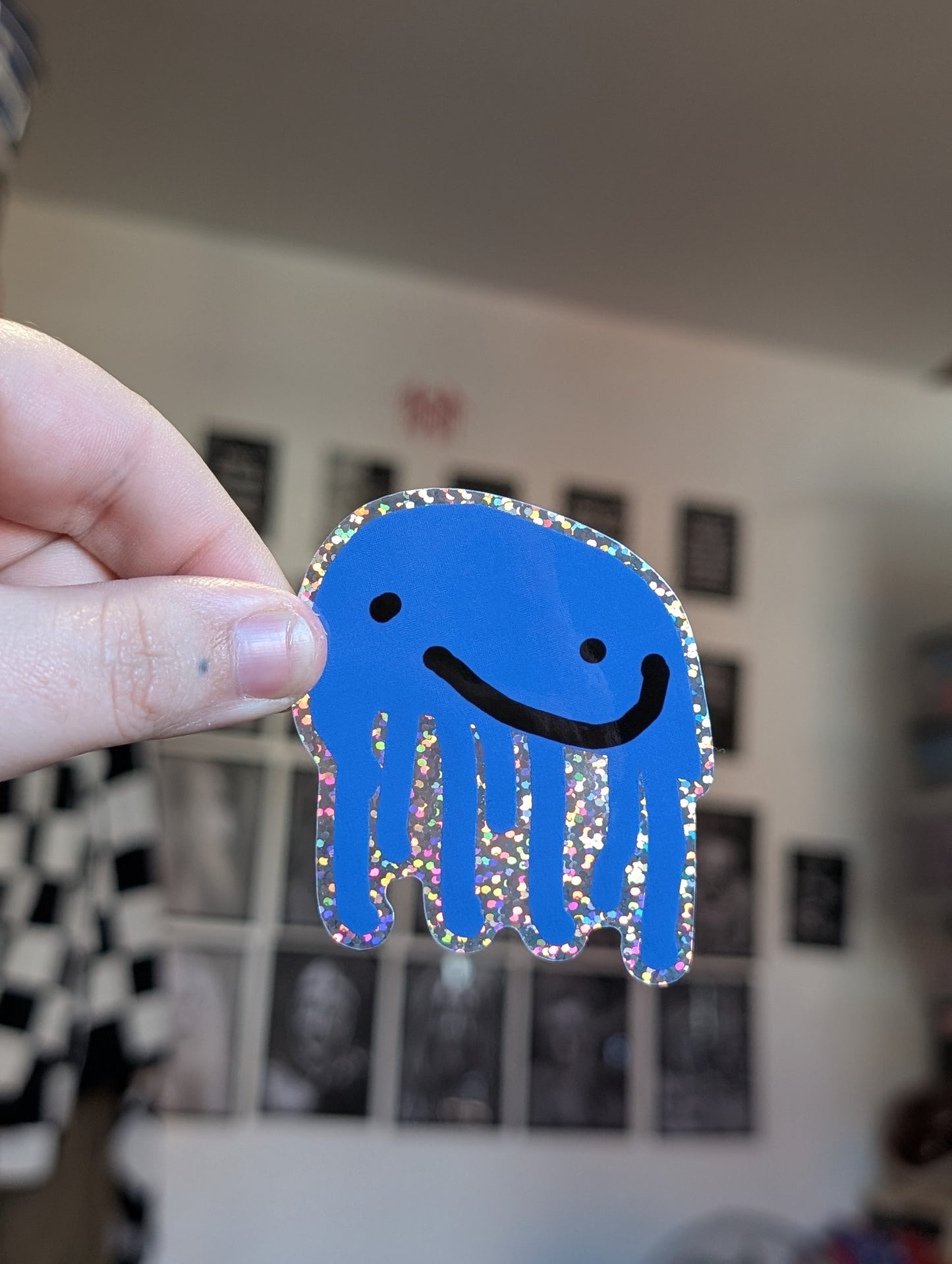 Jellyfish sparkle sticker