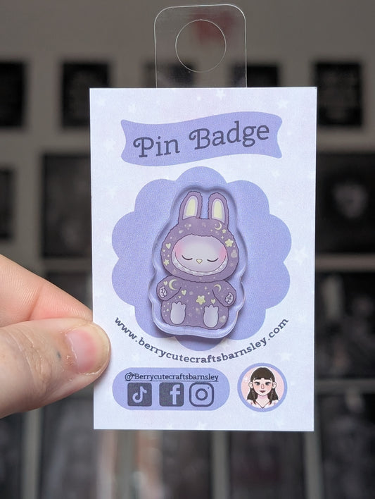 Labubaby stary pin badge