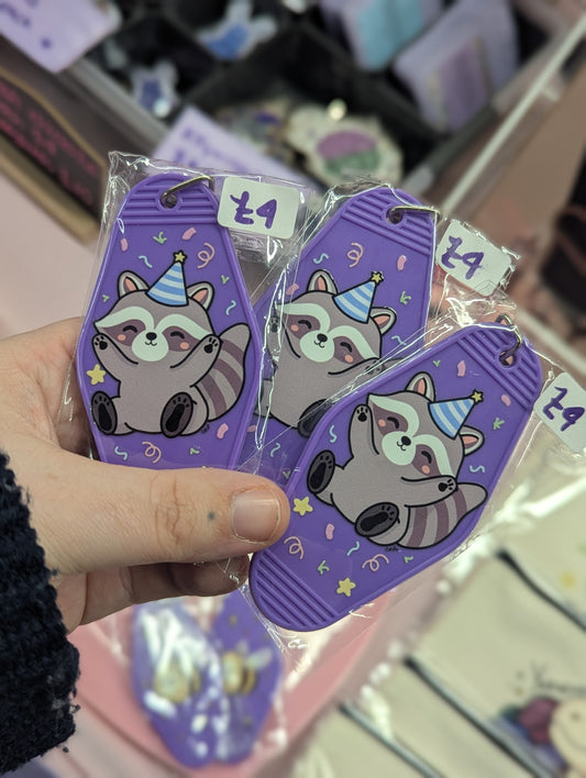 Party panda motel keyrings