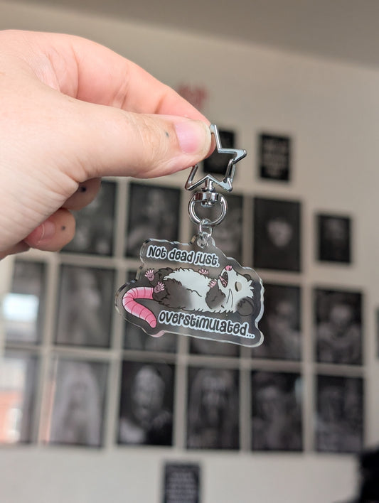 Just...overstimulated  keyring