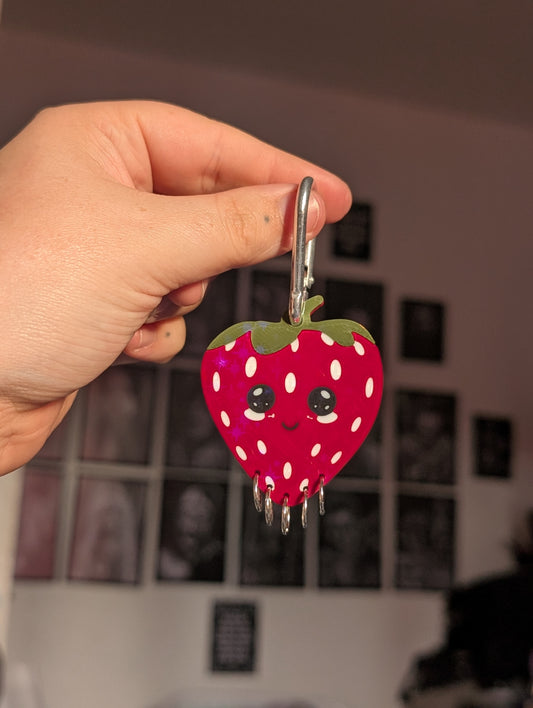 Carabiener Charm holder Strawberry Keyring
