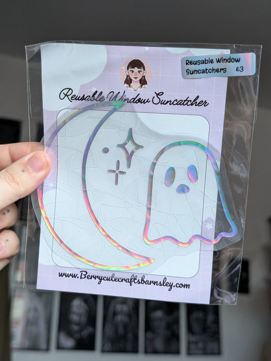 Holo ghost moon suncatcher
