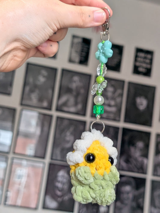 Flower charm keyrings