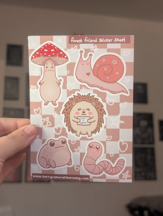 Forest friends sticker sheet