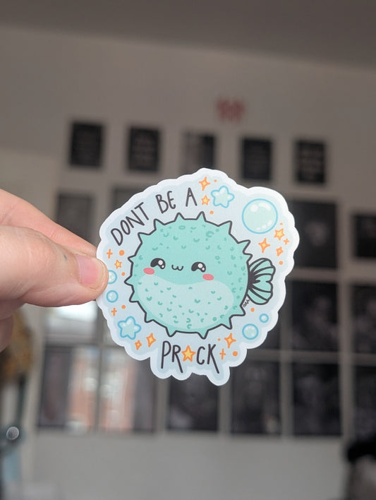 Percy the puffer matte sticker