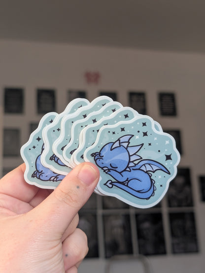 Snoozy dragon sticker
