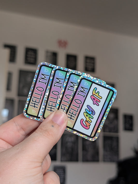 Hello Gay AF HG sticker