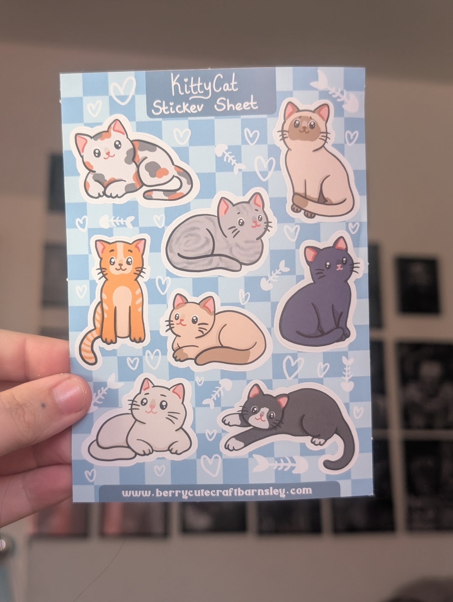 Kitty cat sticker sheet