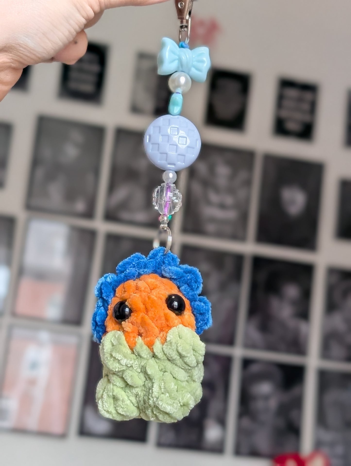 Flower charm keyrings