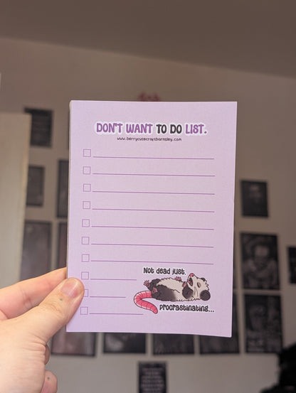 Don't want TO DO list