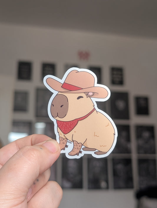 Cowboy honey matte sticker