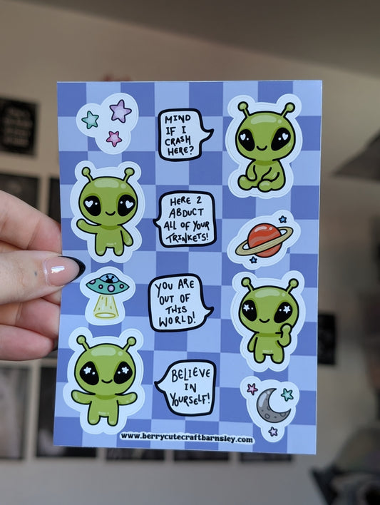 Alien Babies sticker sheet