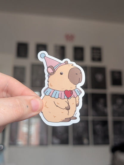 Clown capy matte sticker