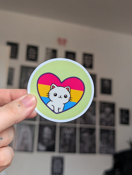 Kitty Pansexual Sticker