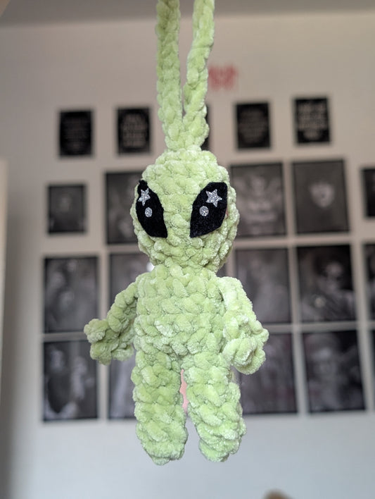 Alien bag charm light green