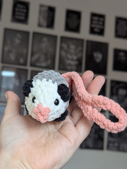 Opossum plush bag charm