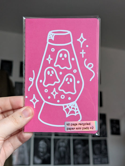 Mini lava lamp ghost pad pink