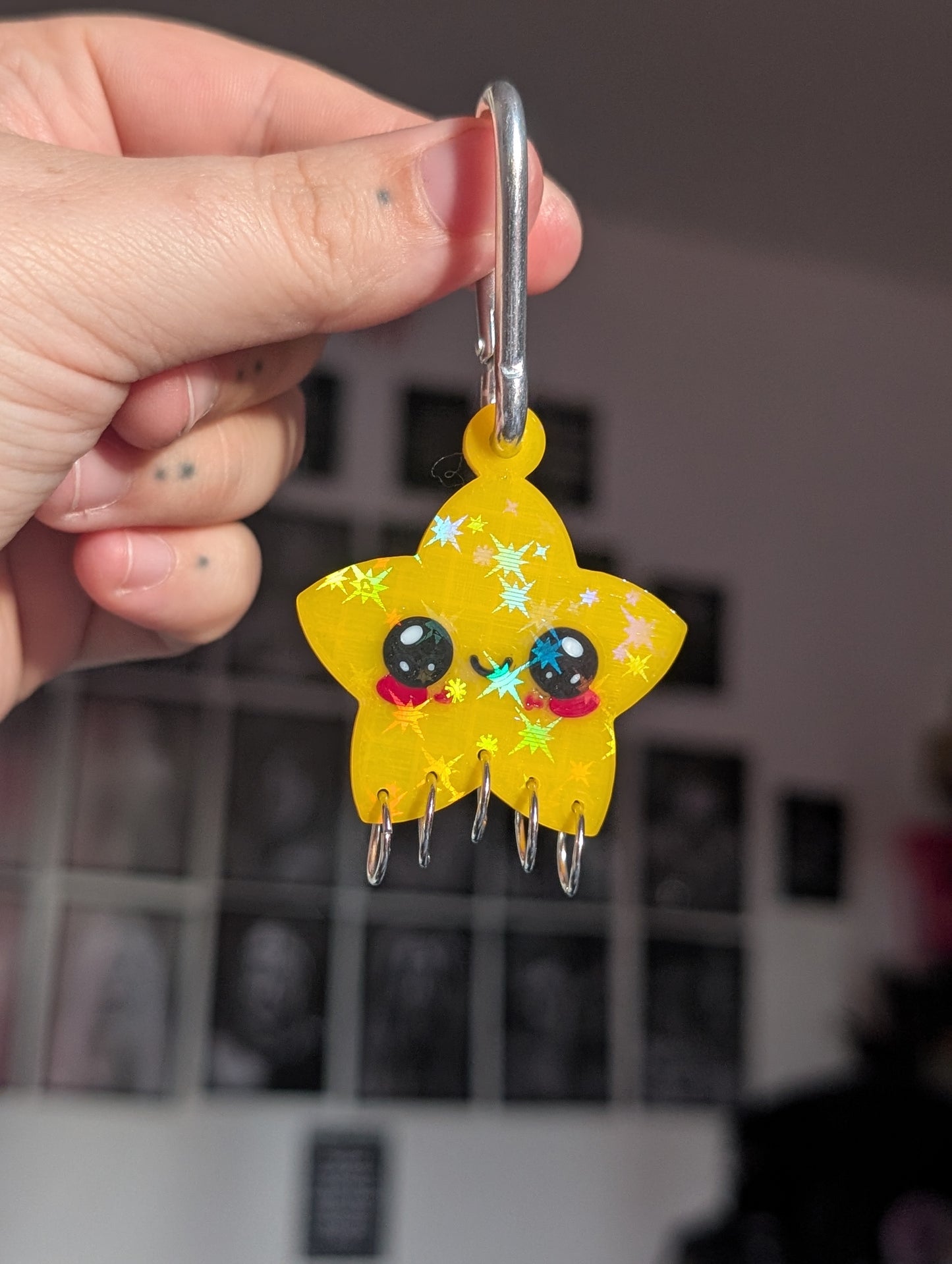 Carabiener Charm holder Star Keyring
