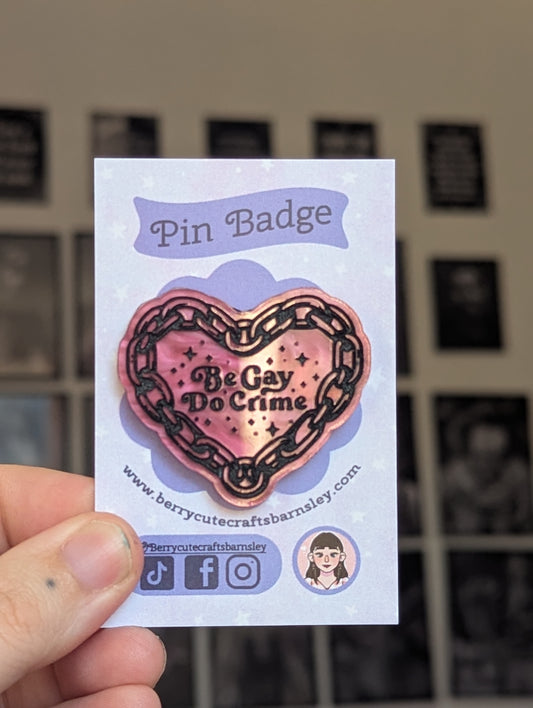 Be gay do crimes pin marble pink
