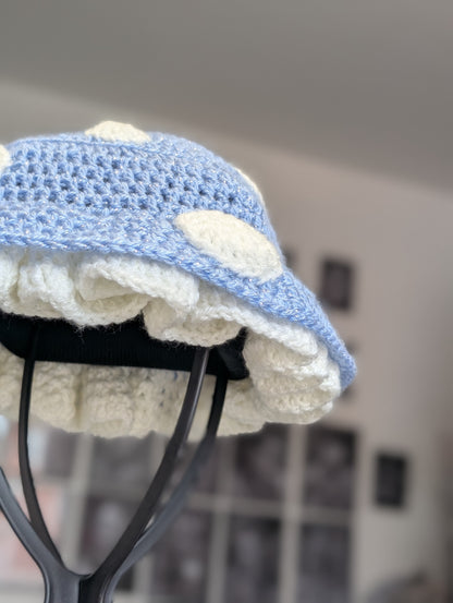 Sparkly blue mushroom hat