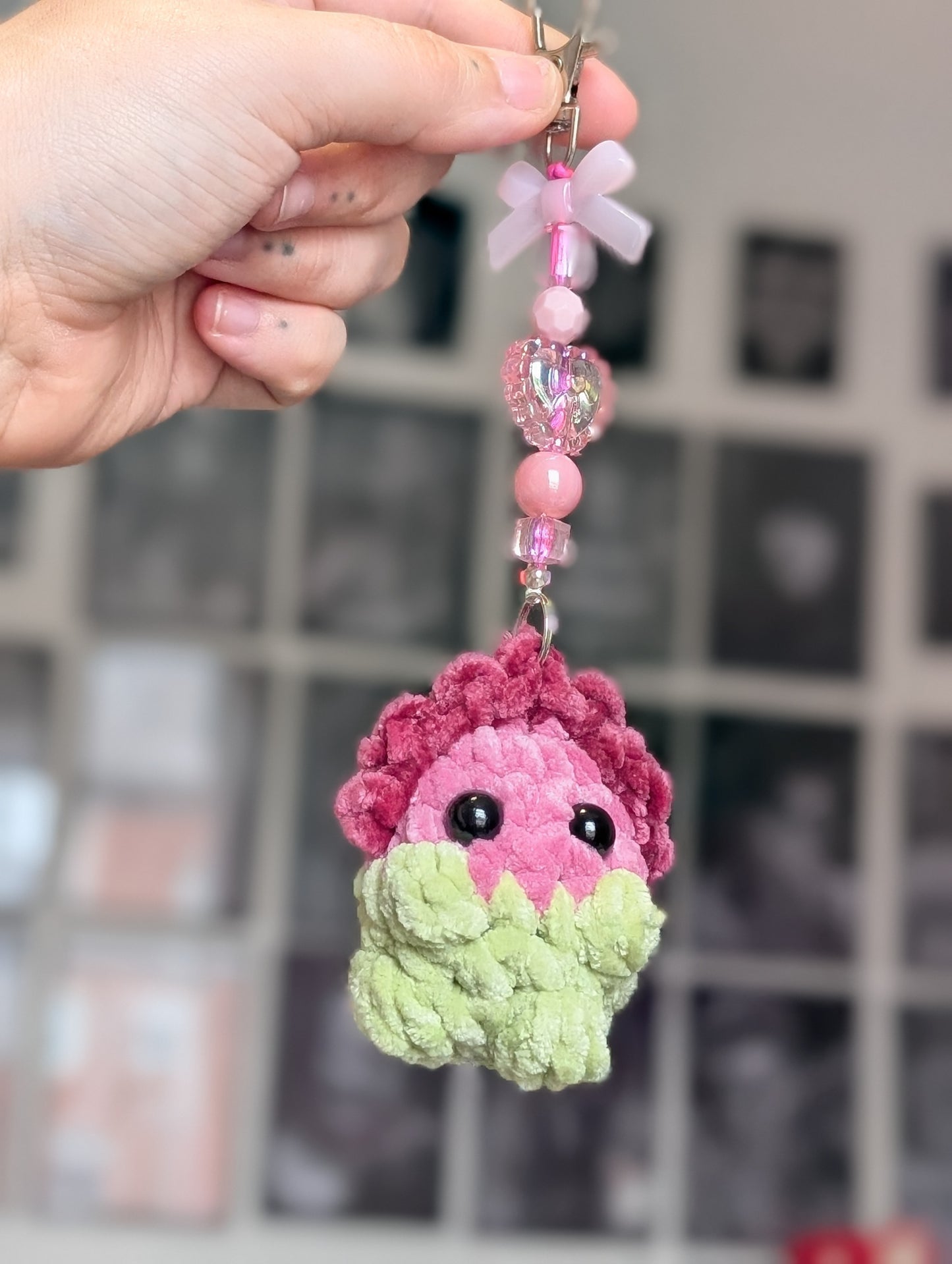Flower charm keyrings