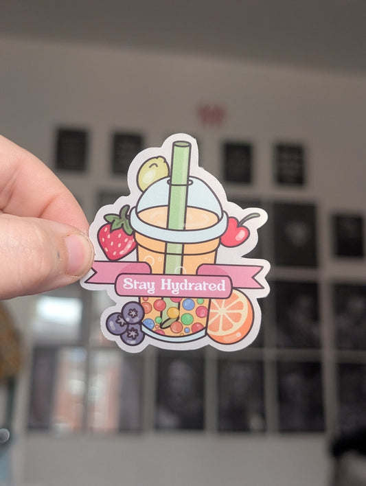 Bubble tea matte sticker