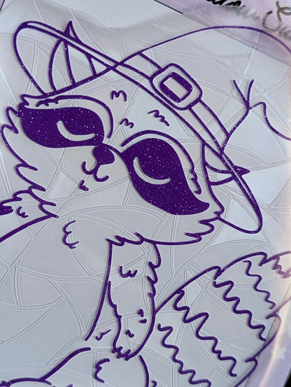 Wiz the wizard trash panda sparkly purple