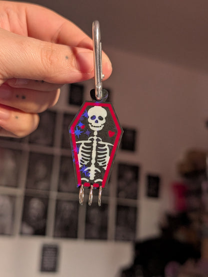 Carabiener Charm holder Coffin Keyring